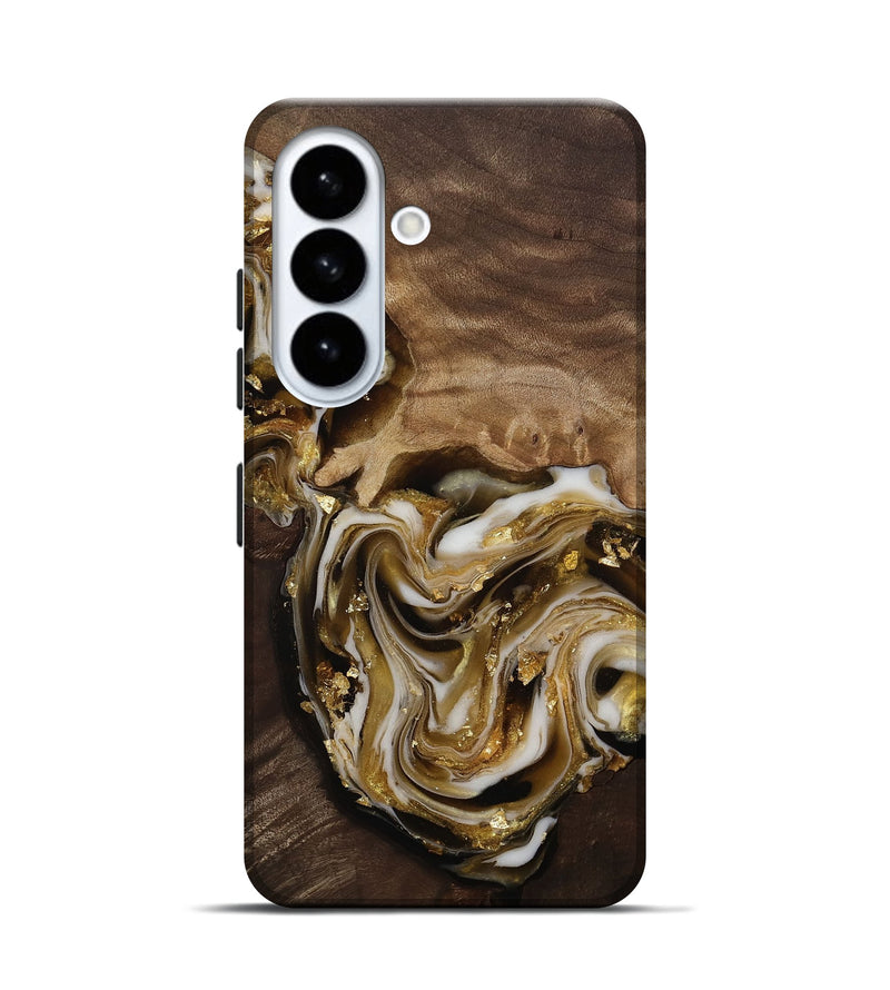 Galaxy S26 Wood Live Edge Phone Case - Edmund (Black & White, 812227)