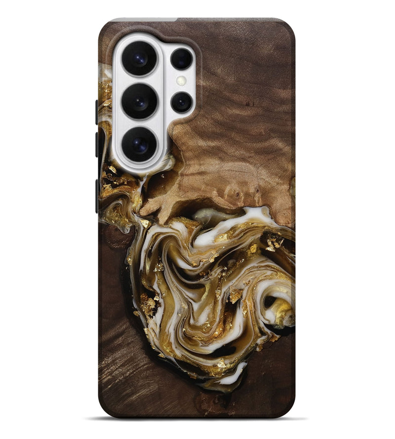 Galaxy S26 Ultra Wood Live Edge Phone Case - Edmund (Black & White, 812227)