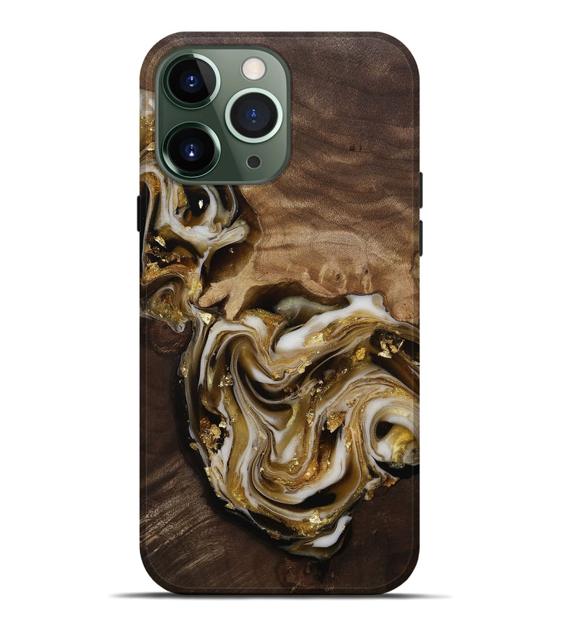 iPhone 13 Pro Max Wood Live Edge Phone Case - Edmund (Black & White, 812227)
