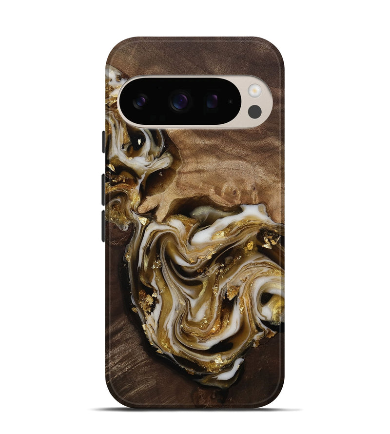 Pixel 10 Pro Wood Live Edge Phone Case - Edmund (Black & White, 812227)