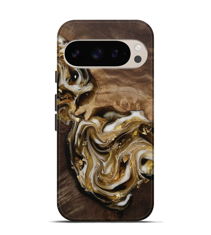 Pixel 9 Pro Wood Live Edge Phone Case - Edmund (Black & White, 812227)
