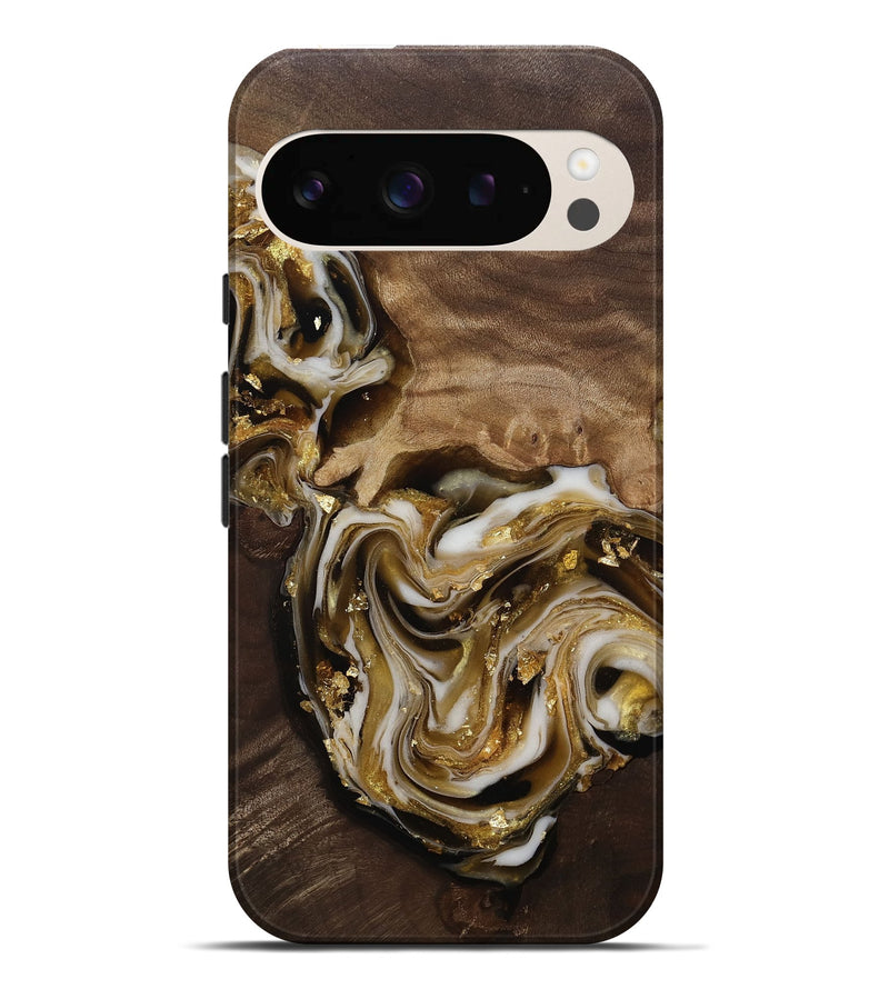 Pixel 9 Pro XL Wood Live Edge Phone Case - Edmund (Black & White, 812227)