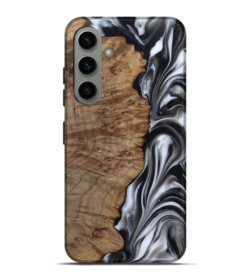 Galaxy S24 Plus Wood Live Edge Phone Case - Thiago (Black & White, 812228)