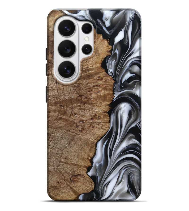 Galaxy S26 Ultra Wood Live Edge Phone Case - Thiago (Black & White, 812228)