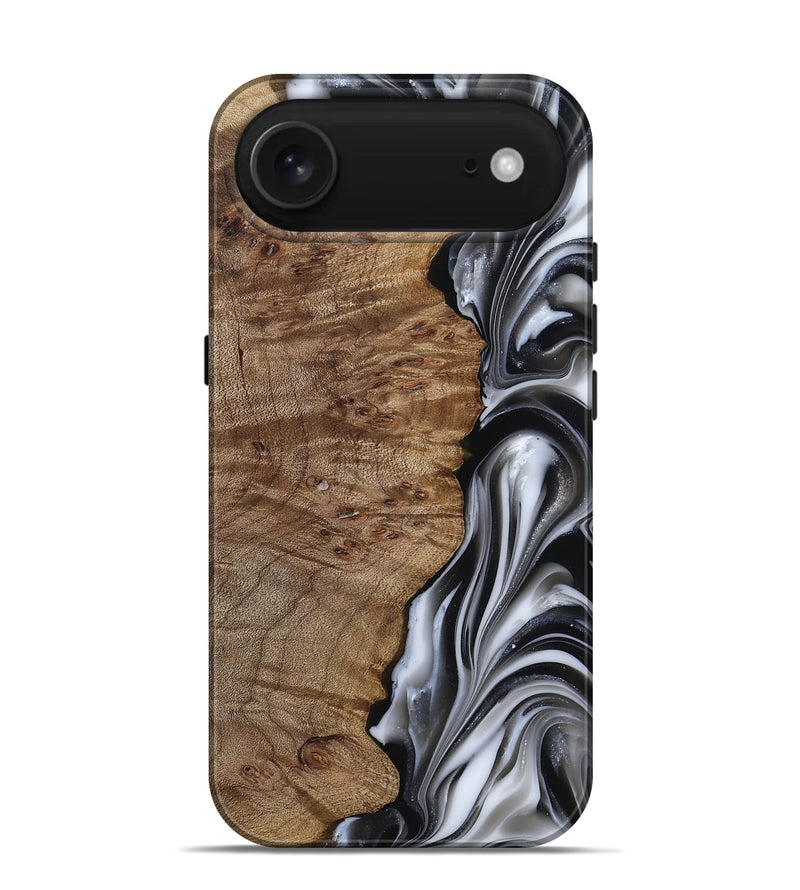 iPhone 17 Air Wood Live Edge Phone Case - Thiago (Black & White, 812228)