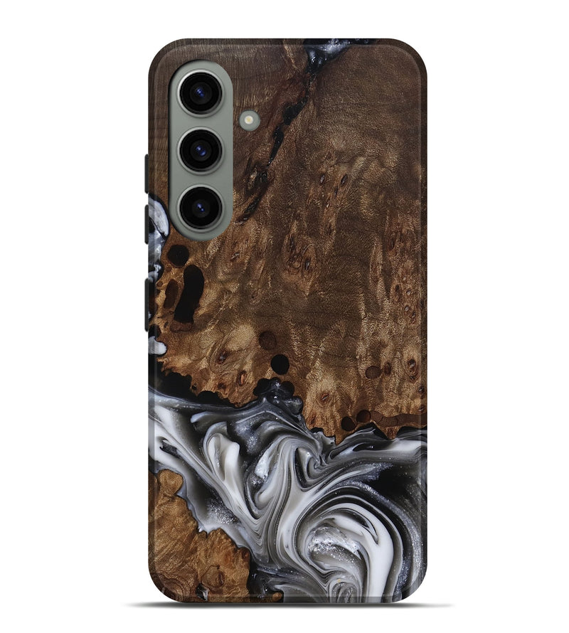 Galaxy S24 Plus Wood Live Edge Phone Case - Paityn (Black & White, 812230)