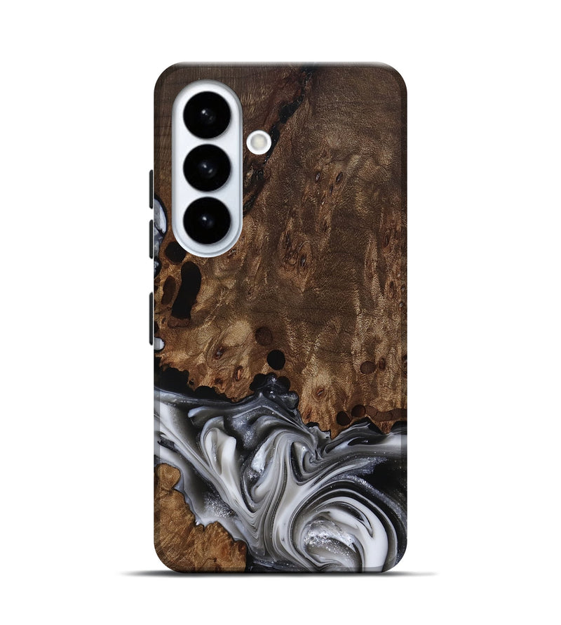 Galaxy S26 Wood Live Edge Phone Case - Paityn (Black & White, 812230)
