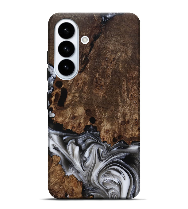 Galaxy S26 Plus Wood Live Edge Phone Case - Paityn (Black & White, 812230)