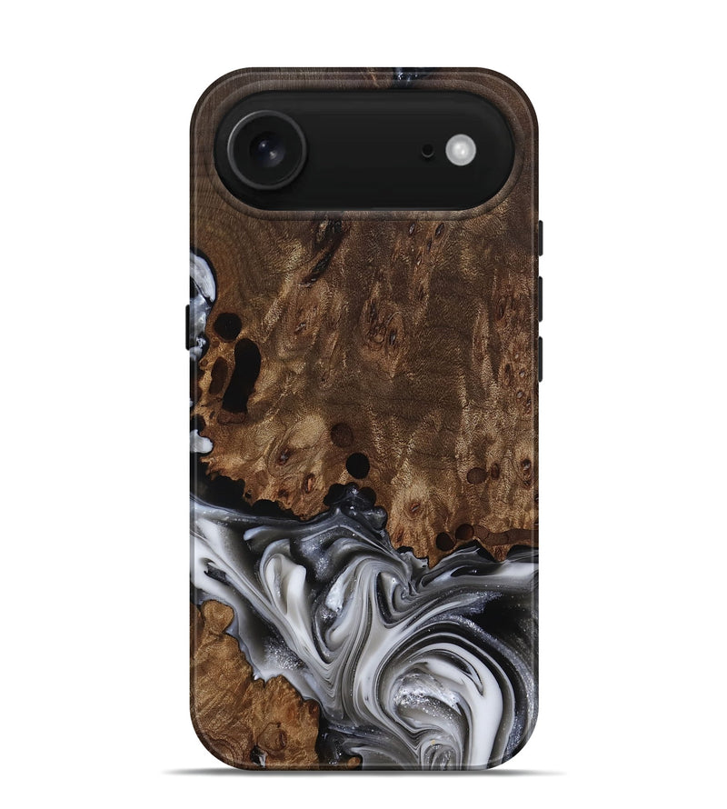 iPhone 17 Air Wood Live Edge Phone Case - Paityn (Black & White, 812230)
