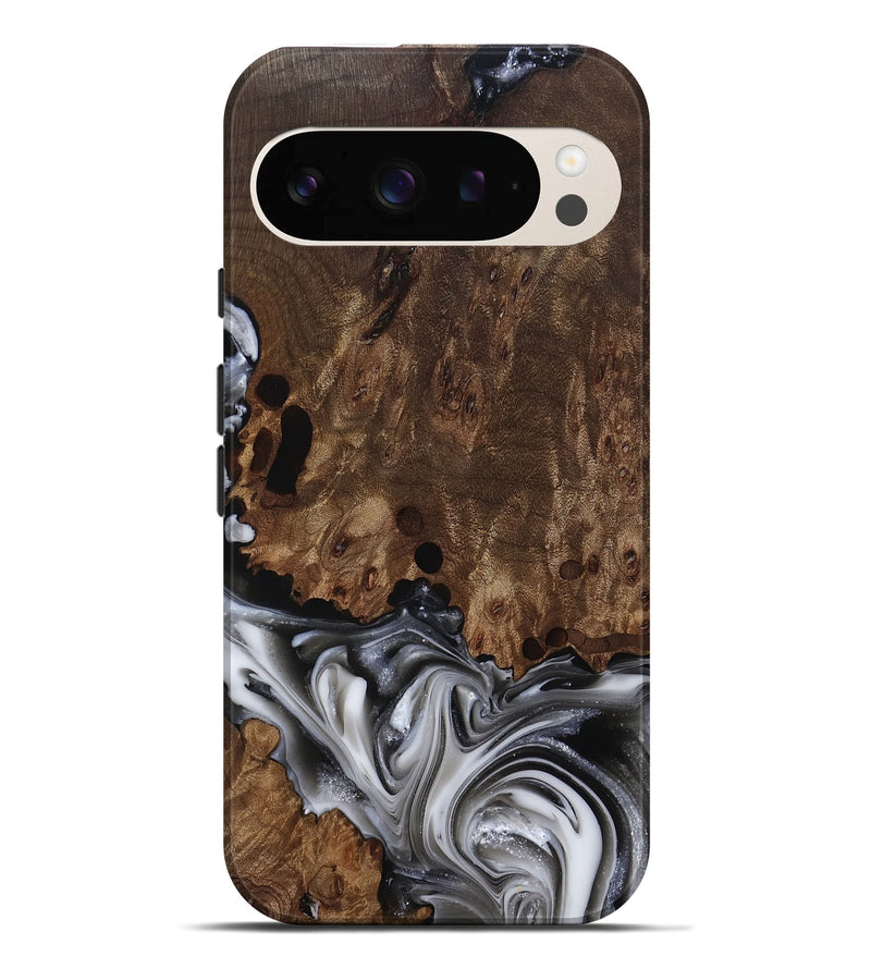 Pixel 10 Pro XL Wood Live Edge Phone Case - Paityn (Black & White, 812230)
