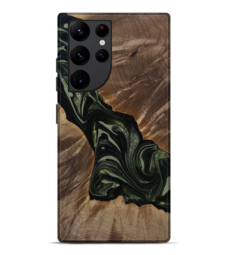 Galaxy S22 Ultra Wood Live Edge Phone Case - Darron (Green, 812233)