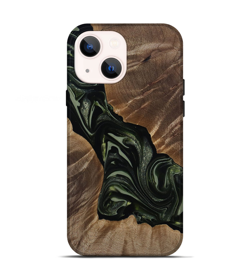 iPhone 13 Wood Live Edge Phone Case - Darron (Green, 812233)