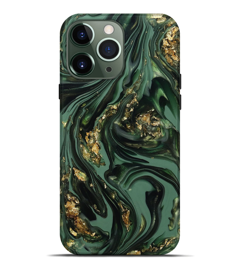 iPhone 13 Pro Max ResinArt Live Edge Phone Case - Devonta (Green, 812234)