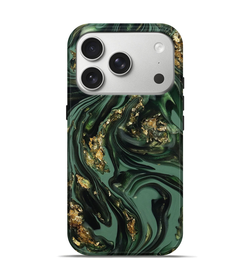 iPhone 17 Pro ResinArt Live Edge Phone Case - Devonta (Green, 812234)