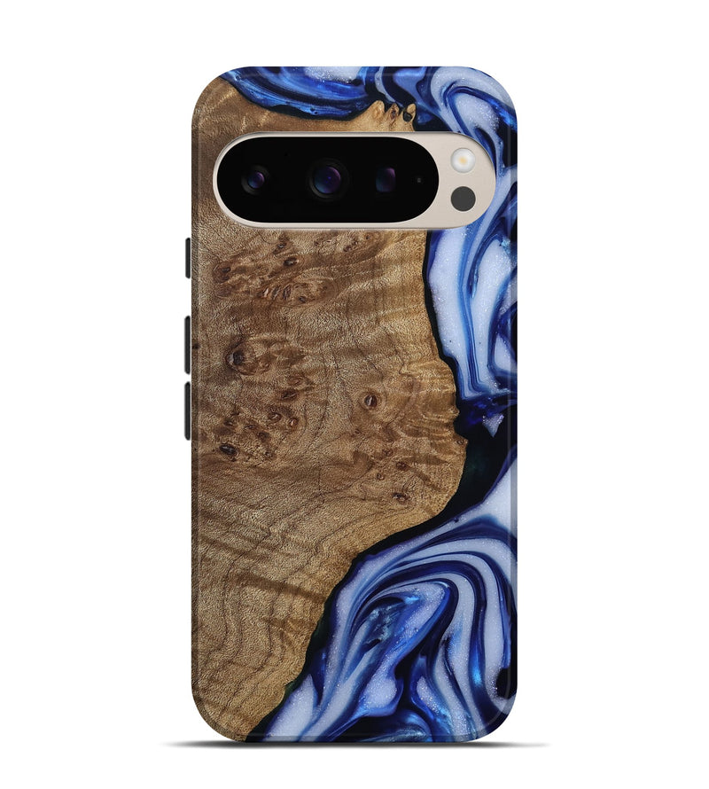 Pixel 9 Wood Live Edge Phone Case - Pete (Blue, 812239)