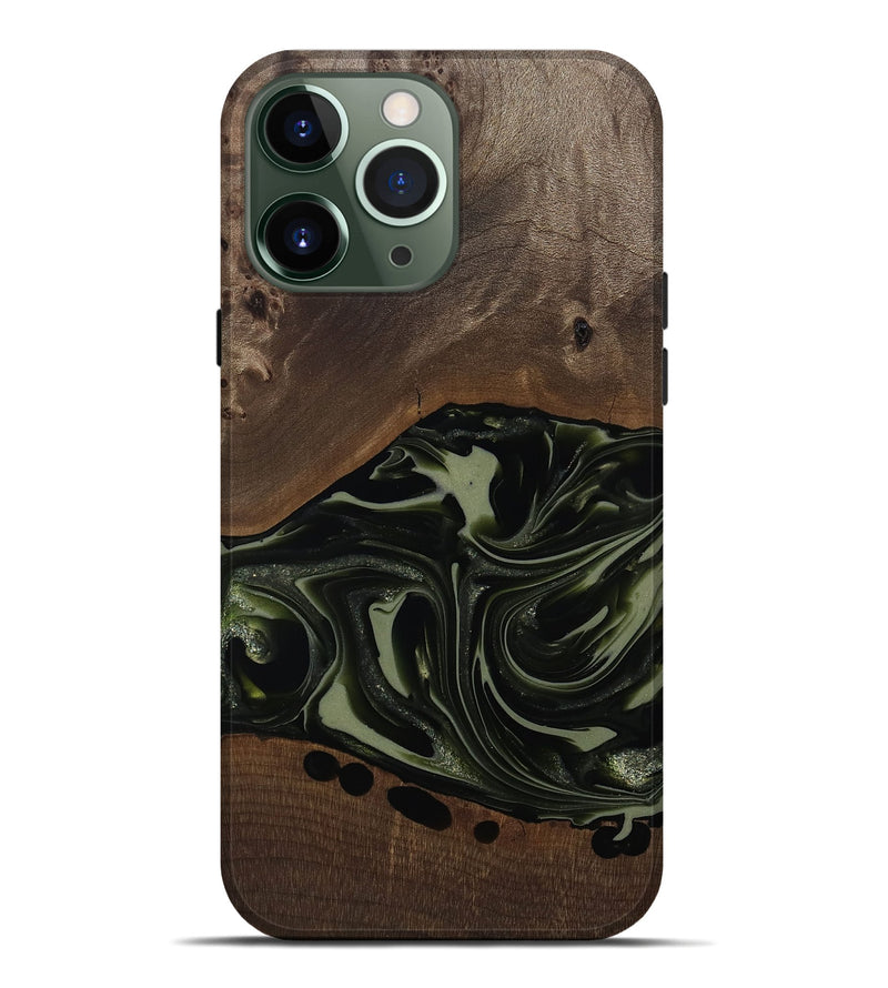 iPhone 13 Pro Max Wood Live Edge Phone Case - Albin (Green, 812241)