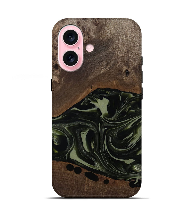 iPhone 17 Wood Live Edge Phone Case - Albin (Green, 812241)
