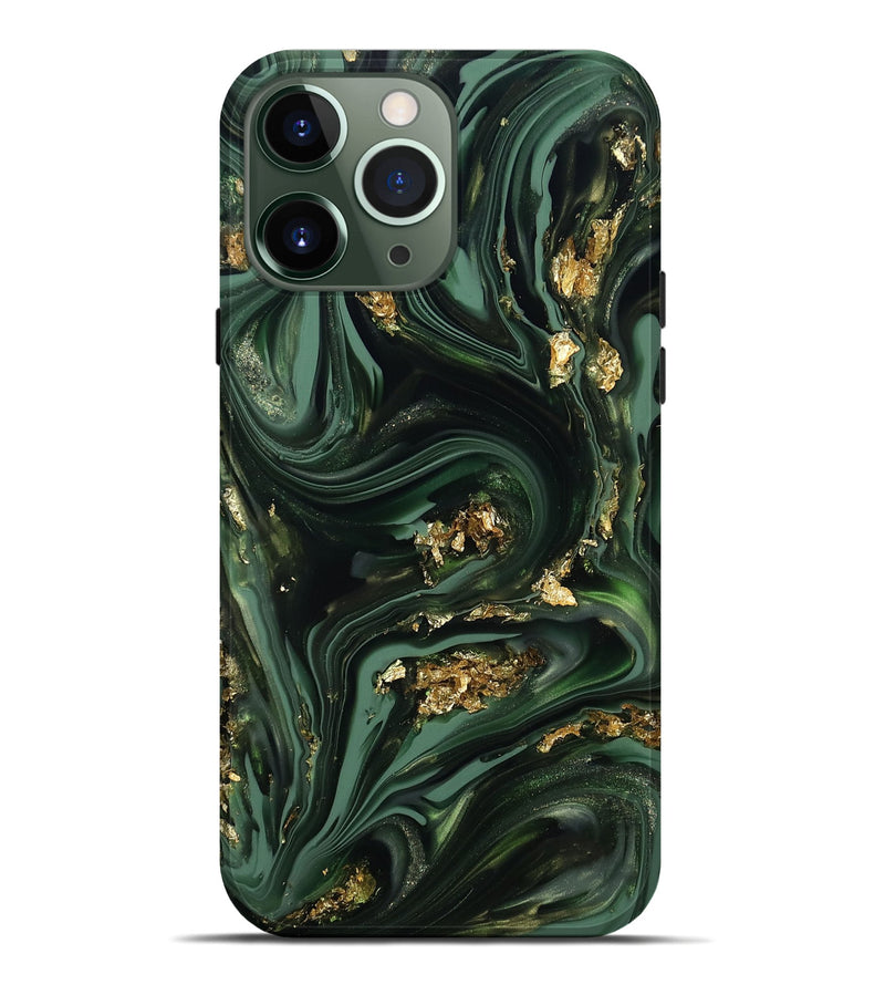 iPhone 13 Pro Max ResinArt Live Edge Phone Case - Daija (Green, 812242)