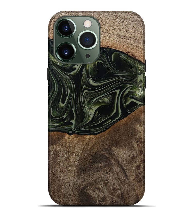 iPhone 13 Pro Max Wood Live Edge Phone Case - Lakisha (Green, 812252)