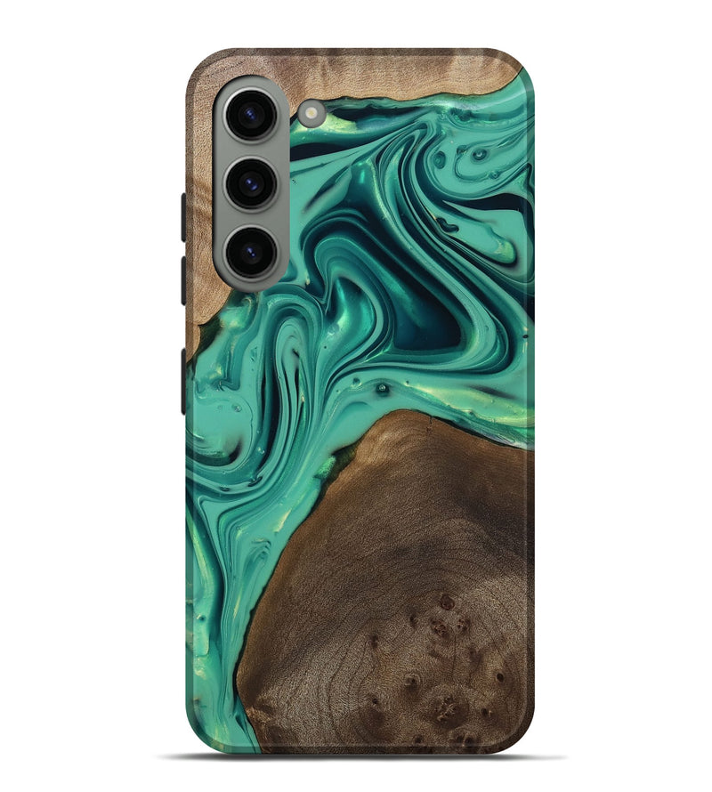 Galaxy S23 Plus Wood Live Edge Phone Case - Kason (Green, 812263)