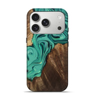 iPhone 17 Pro Wood Live Edge Phone Case - Frida (Green, 812264)