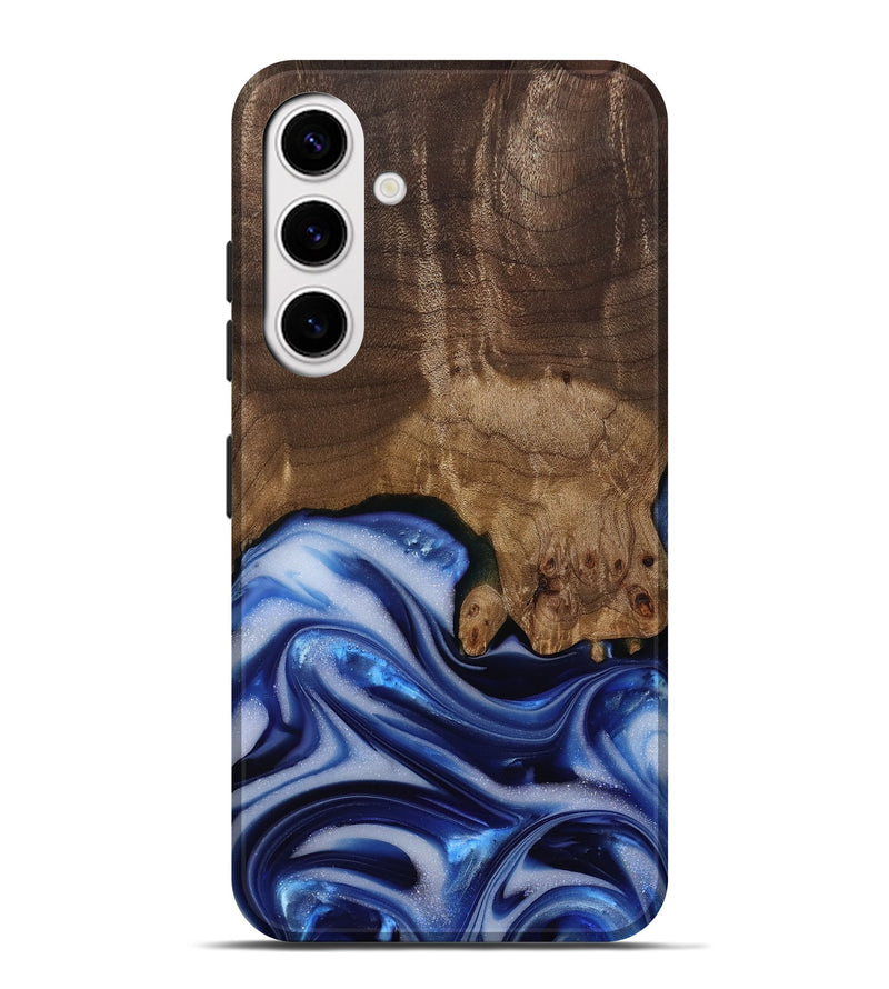 Galaxy S25 Plus Wood Live Edge Phone Case - Erma (Blue, 812265)