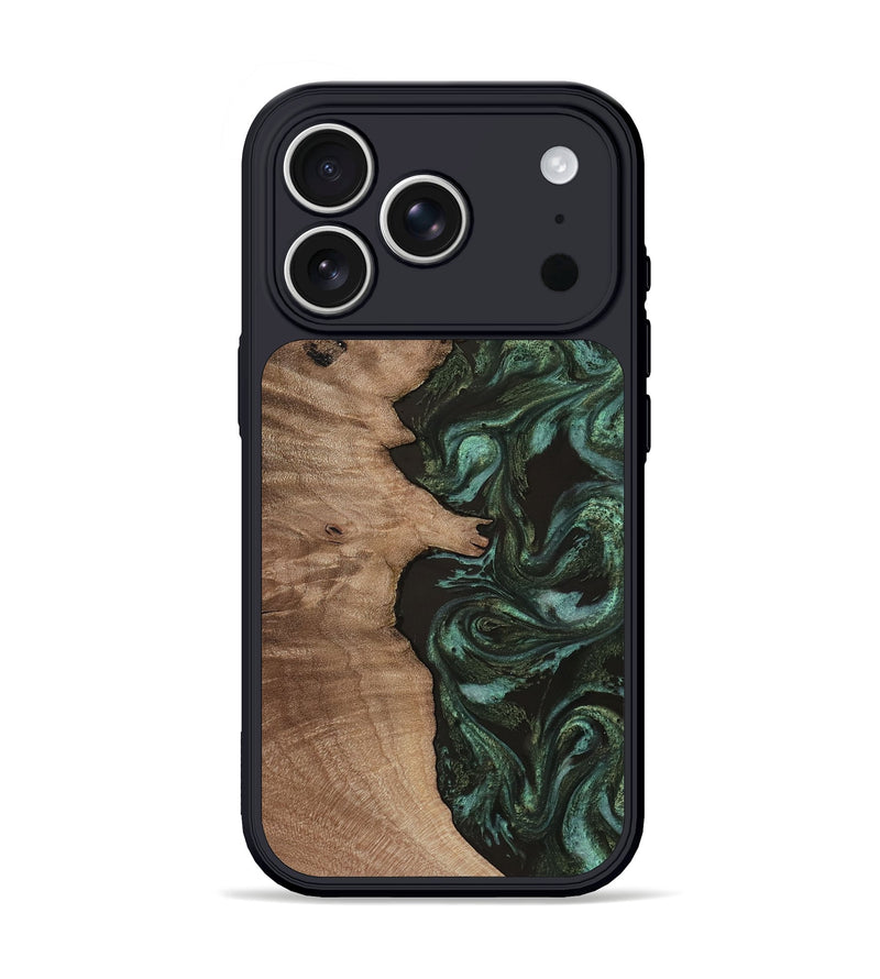 iPhone 17 Pro Wood Phone Case - Amalia (Green, 812273)
