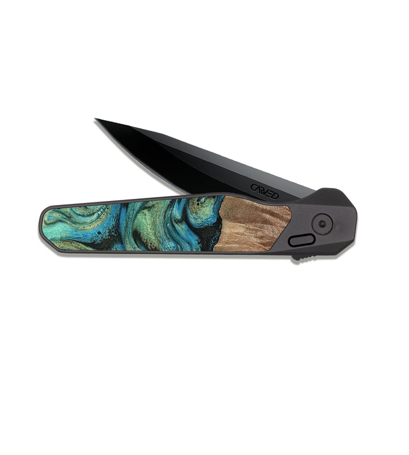EDC Dark Slate Wood Pocket Knife - Makai (Green, 812274)