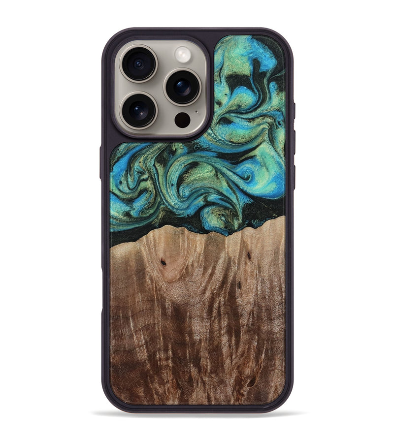 iPhone 16 Pro Max Wood Phone Case - Makai (Green, 812274)
