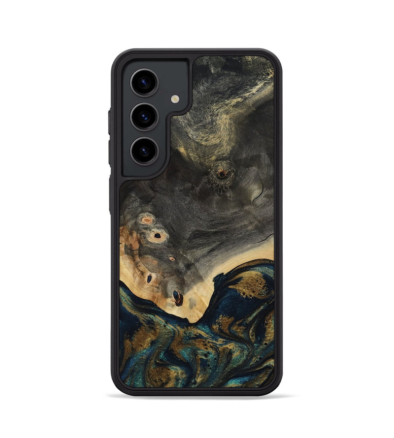 Galaxy S24 Wood Phone Case - Esther (Teal & Gold, 812280)