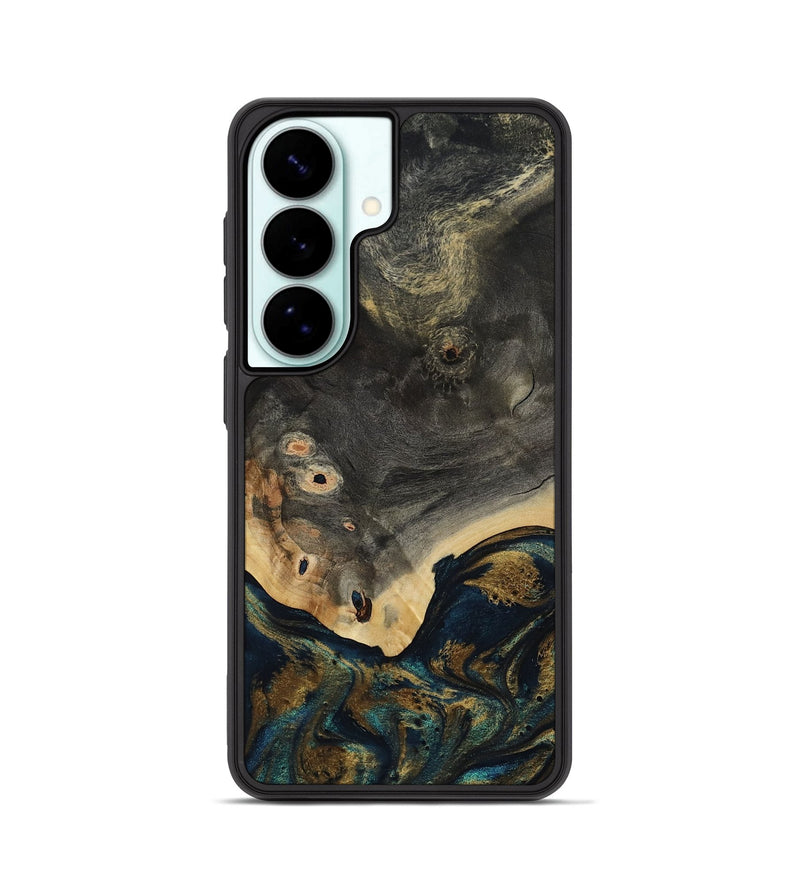 Galaxy S26 Wood Phone Case - Esther (Teal & Gold, 812280)