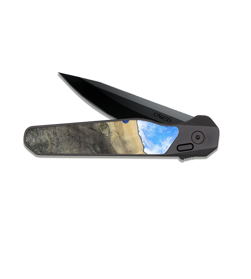EDC Dark Slate Wood Pocket Knife - Tucker (Coastal, 812292)