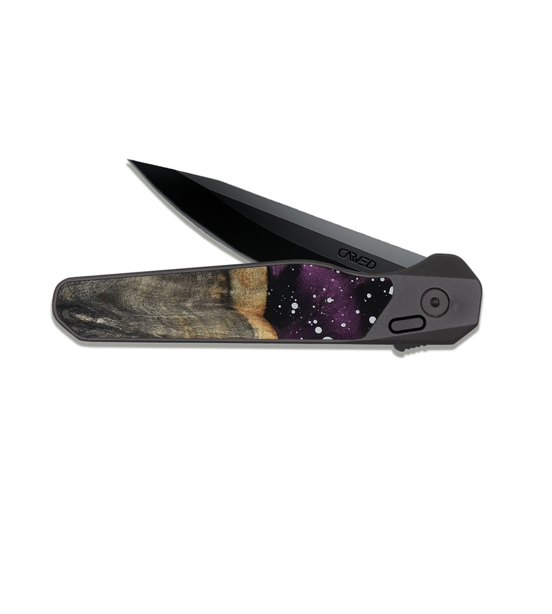 EDC Dark Slate Wood Pocket Knife - Jailene (Cosmos, 812314)