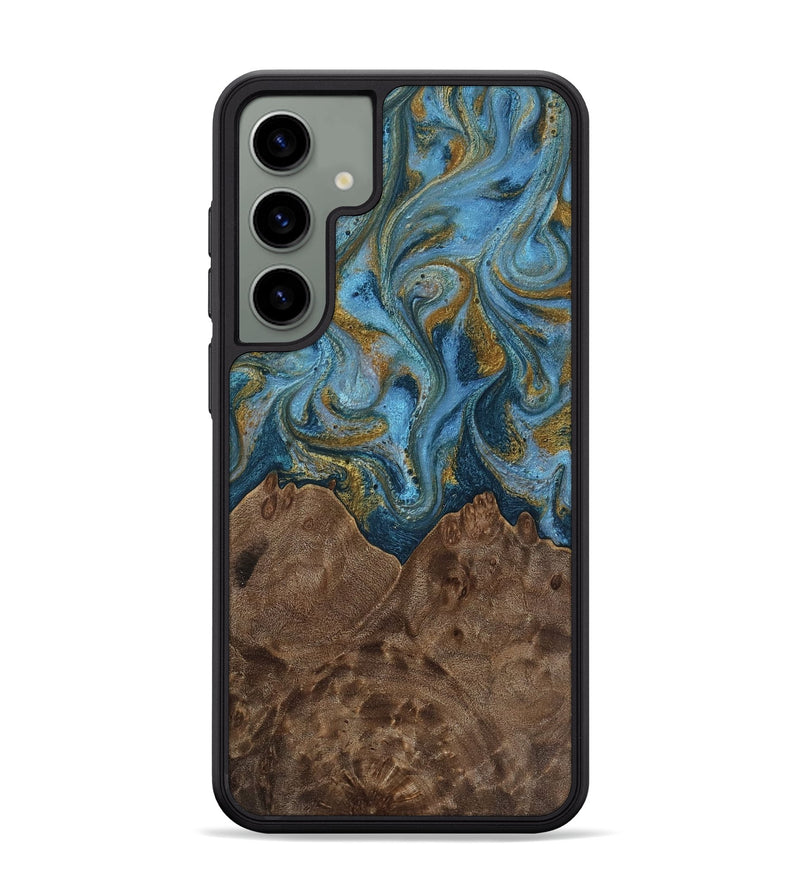 Galaxy S24 Plus Wood Phone Case - Jeffery (Teal & Gold, 812337)