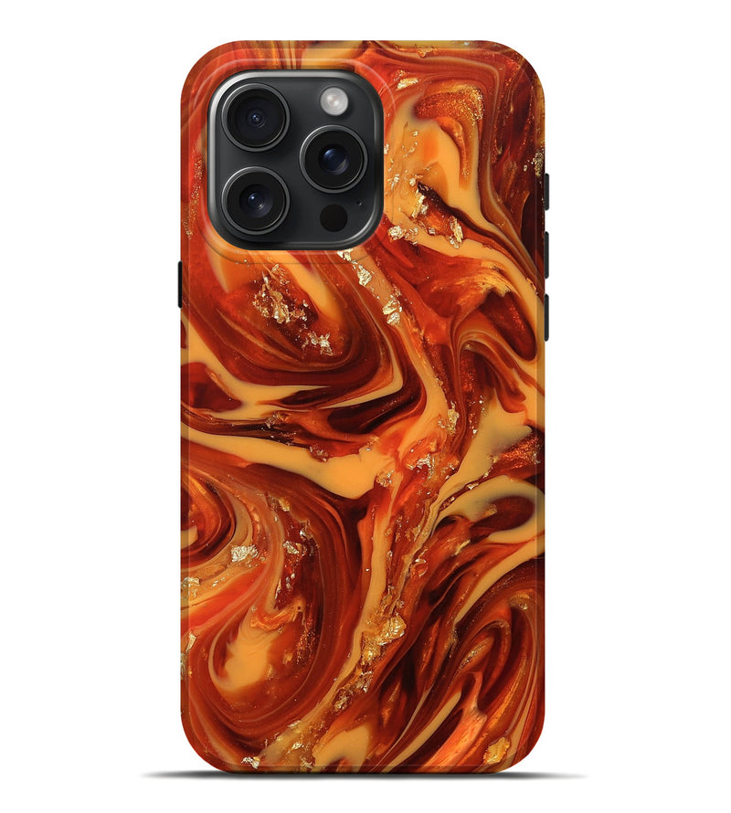 iPhone 16 Pro Max ResinArt Live Edge Phone Case - Lavern (Red, 812404)