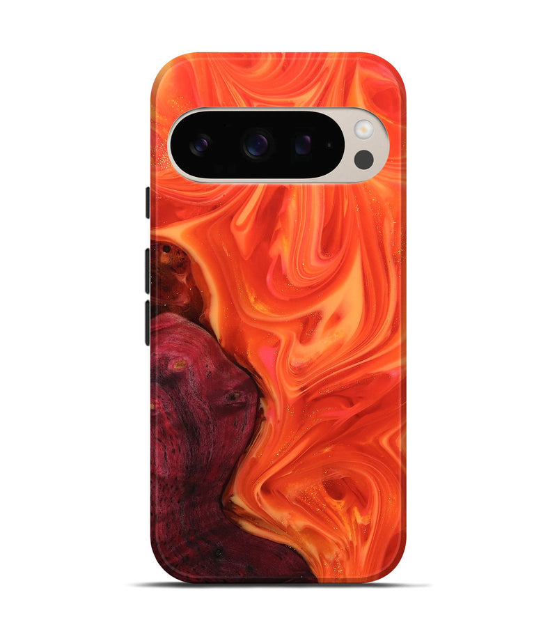 Pixel 10 Pro Wood Live Edge Phone Case - Bristol (Red, 812405)