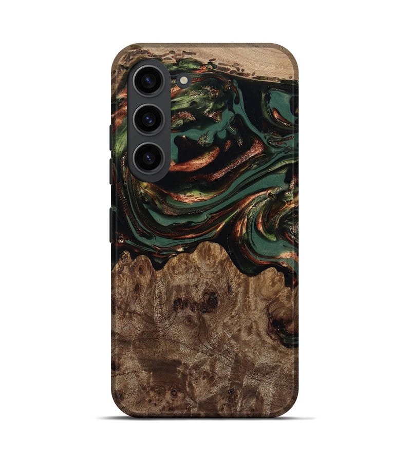 Galaxy S23 Wood Live Edge Phone Case - Tawanda (Green, 812420)