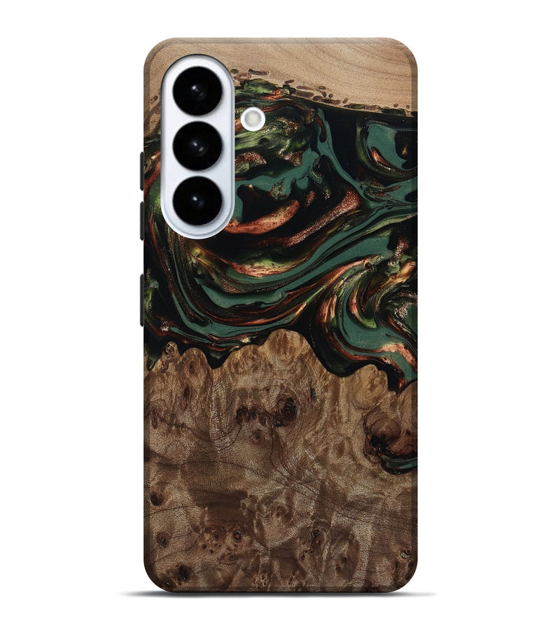 Galaxy S26 Plus Wood Live Edge Phone Case - Tawanda (Green, 812420)