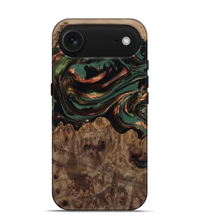 iPhone 17 Air Wood Live Edge Phone Case - Tawanda (Green, 812420)