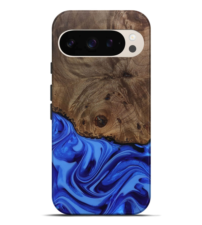 Pixel 10 Pro XL Wood Live Edge Phone Case - Johan (Blue, 812424)