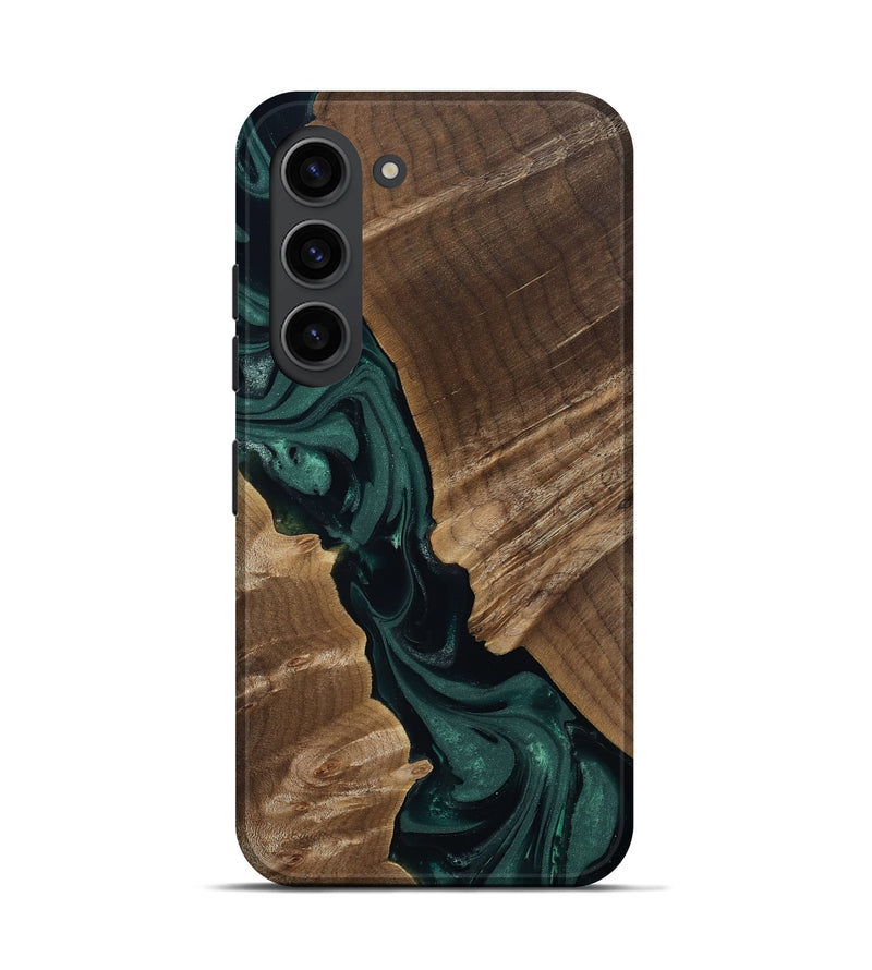 Galaxy S23 Wood Live Edge Phone Case - Leota (Green, 812426)