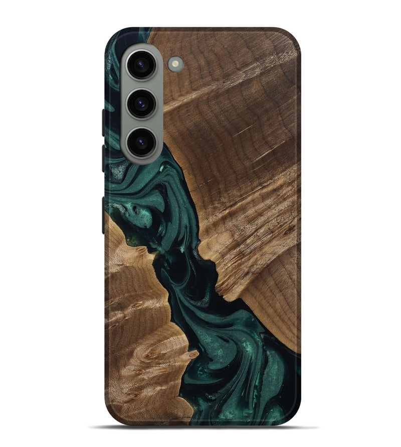 Galaxy S23 Plus Wood Live Edge Phone Case - Leota (Green, 812426)