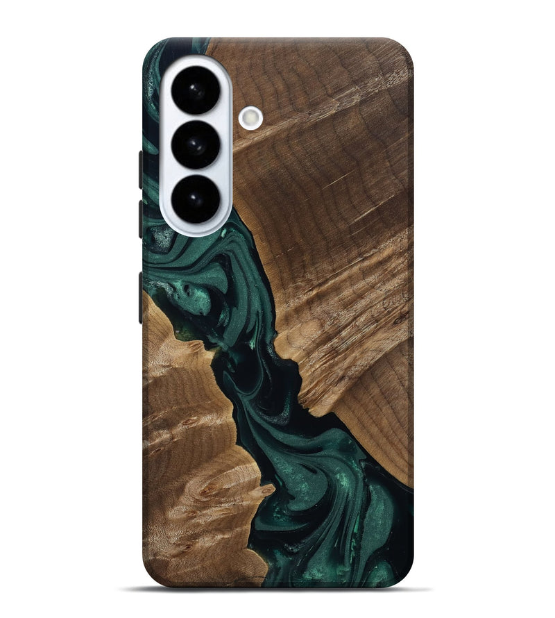 Galaxy S26 Plus Wood Live Edge Phone Case - Leota (Green, 812426)