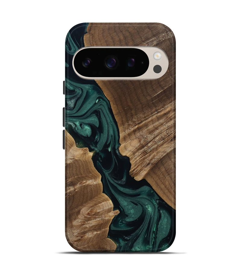 Pixel 10 Wood Live Edge Phone Case - Leota (Green, 812426)
