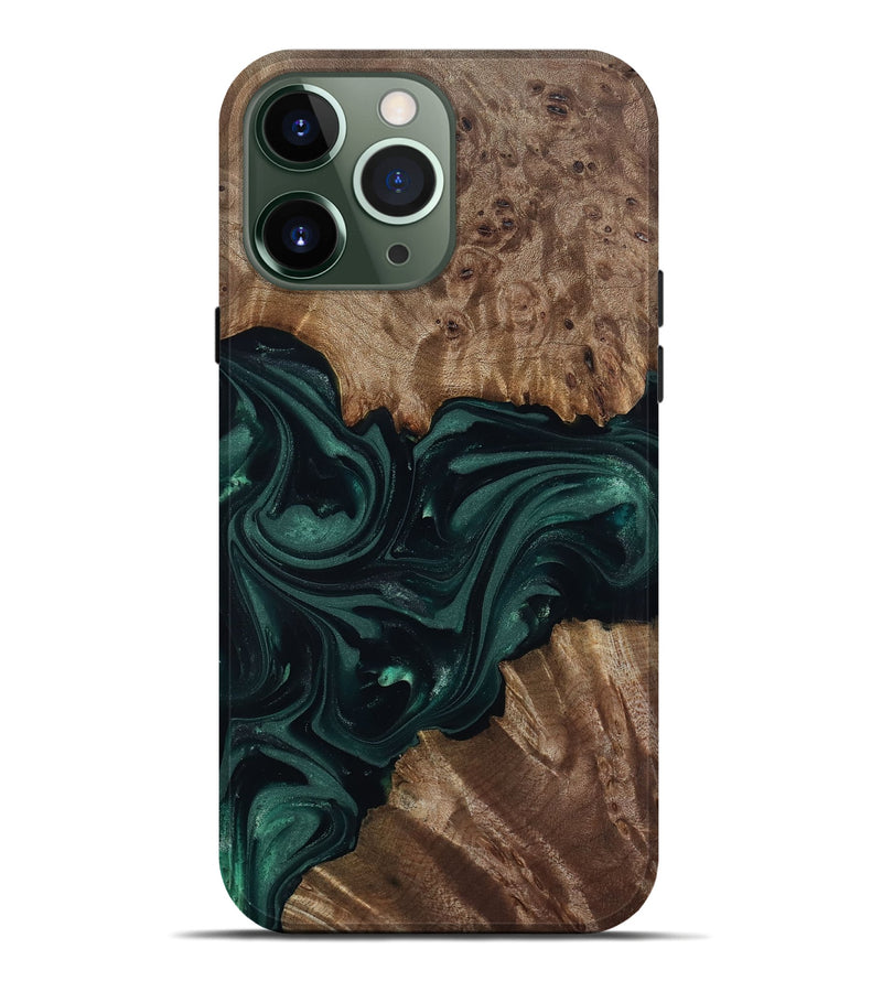 iPhone 13 Pro Max Wood Live Edge Phone Case - Rodolfo (Green, 812427)