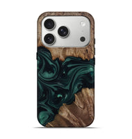 iPhone 17 Pro Wood Live Edge Phone Case - Rodolfo (Green, 812427)
