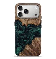 iPhone 17 Pro Max Wood Live Edge Phone Case - Rodolfo (Green, 812427)