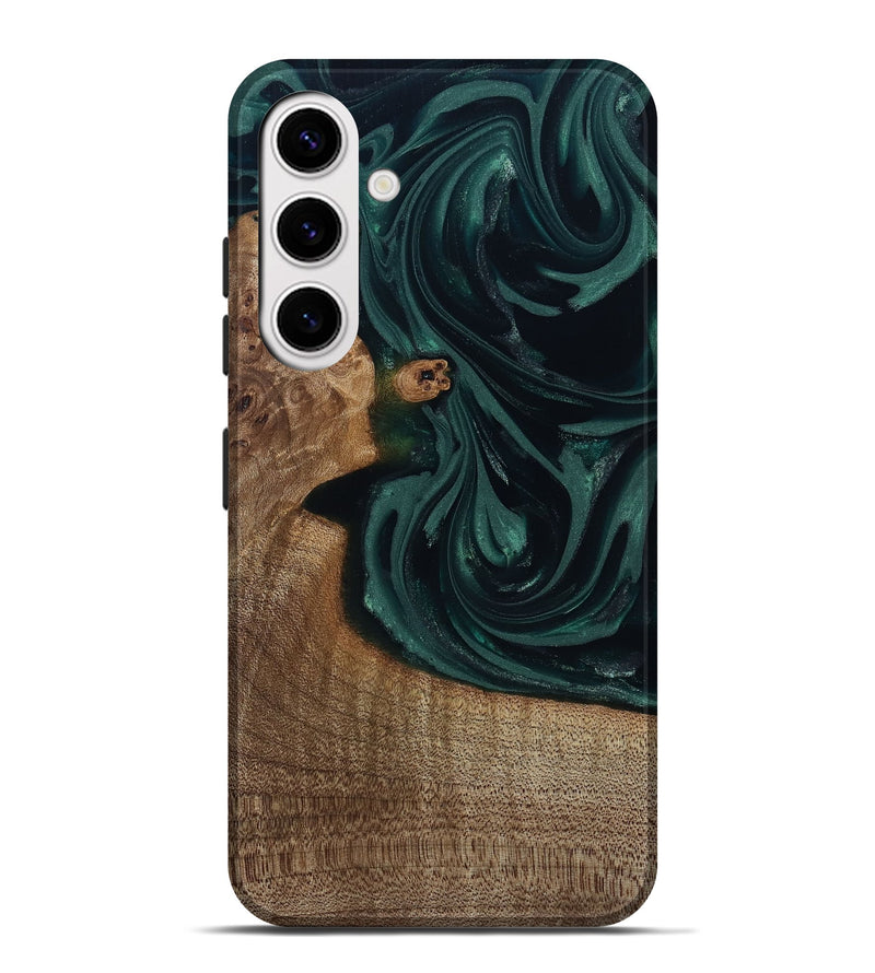 Galaxy S25 Plus Wood Live Edge Phone Case - Tierra (Green, 812428)