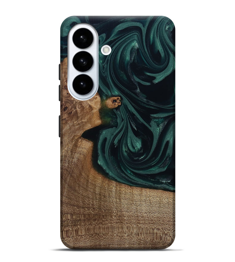 Galaxy S26 Plus Wood Live Edge Phone Case - Tierra (Green, 812428)
