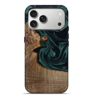 iPhone 17 Pro Max Wood Live Edge Phone Case - Tierra (Green, 812428)